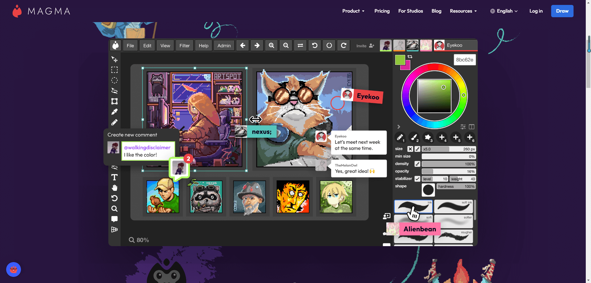 Magma Studio：专业级多人协作绘画画板