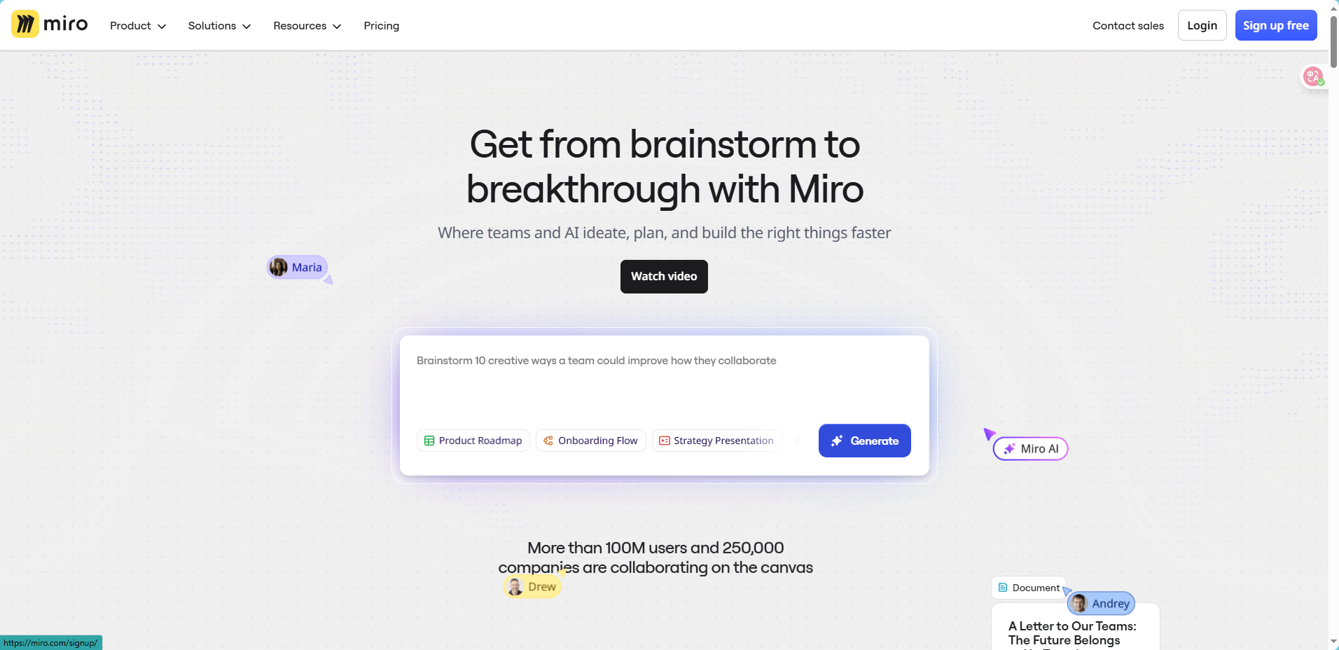 AI写作助手Miro + Miro AI