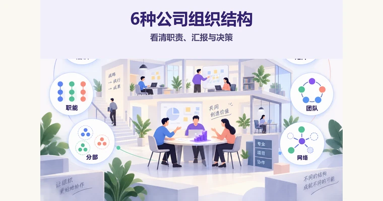 公司组织结构的6种常见类型：优缺点、适用条件与画法要点