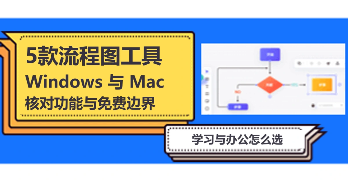 Windows与Mac流程图软件：5款工具的功能与免费边界