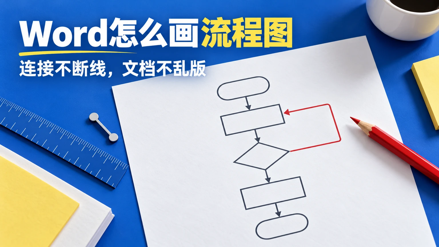 Word流程图绘制与文档排版,连接节点后检查交付页面