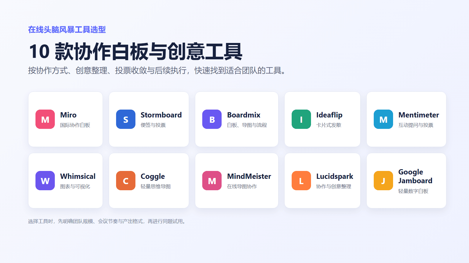 在线头脑风暴工具怎么选？10款协作白板与创意工具对比