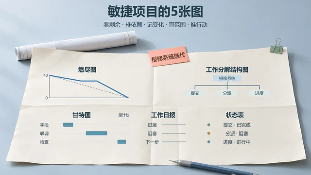 敏捷项目管理的5张图表：用途、数据与使用边界
