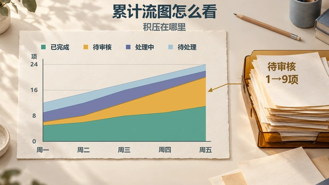 累计流图怎么看？从在制品变化找到流程堵点