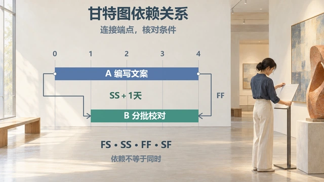 甘特图依赖关系怎么设置？FS、SS、FF、SF与提前滞后时间