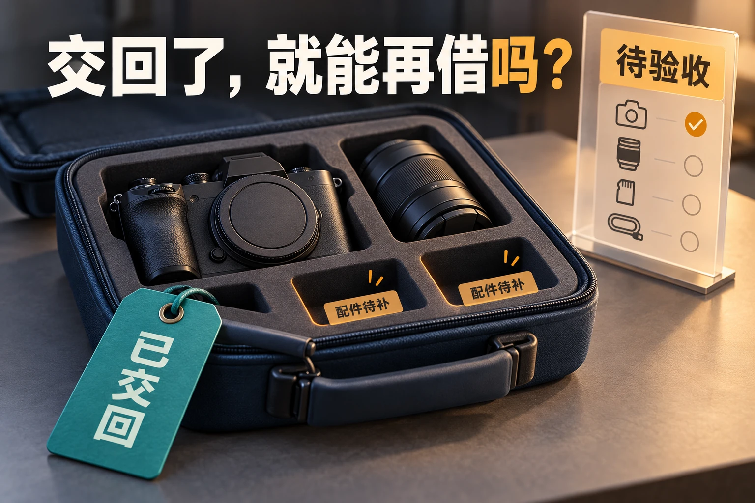 相机已交回但配件待补,设备状态仍需验收