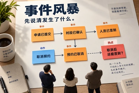 事件风暴怎么做？用预约业务把领域事件、命令和争议画清楚