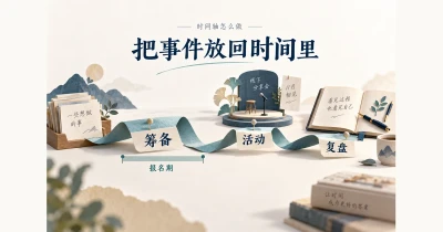 时间轴怎么做？从事件整理到日期刻度与节点排版