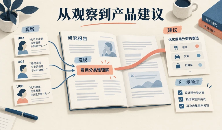 用户研究报告怎么写？从访谈材料到产品建议的五步方法