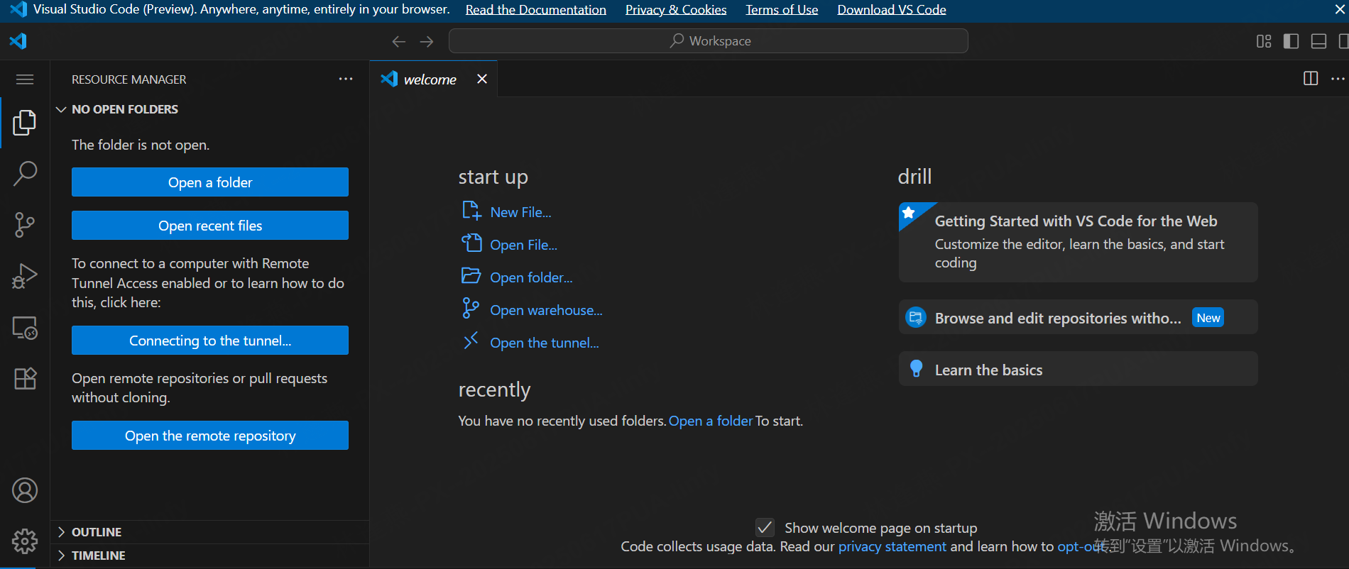 VS Code for the Web