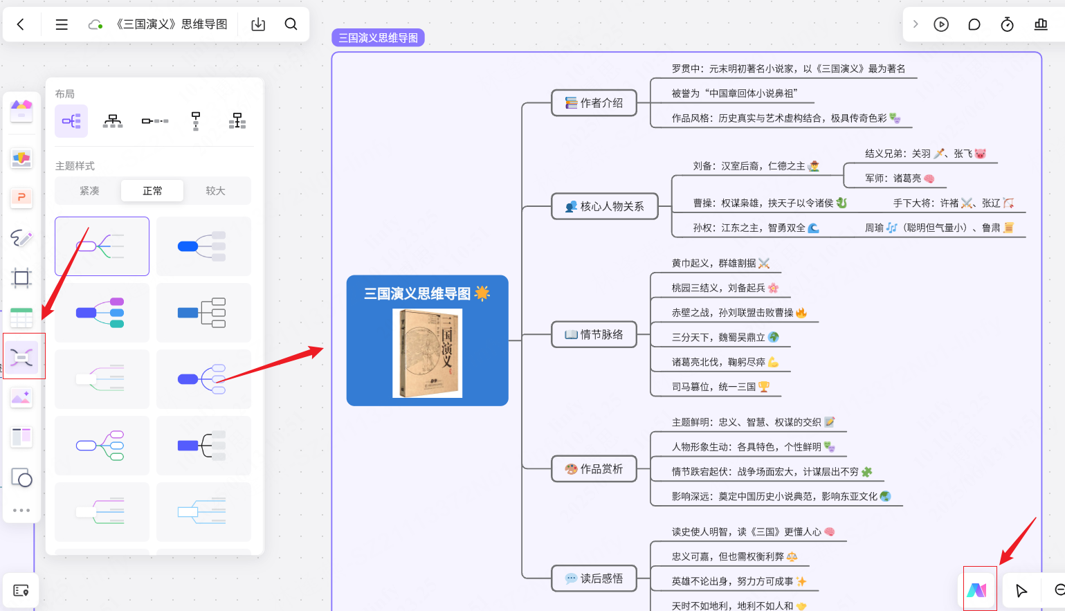 三国演义思维导图