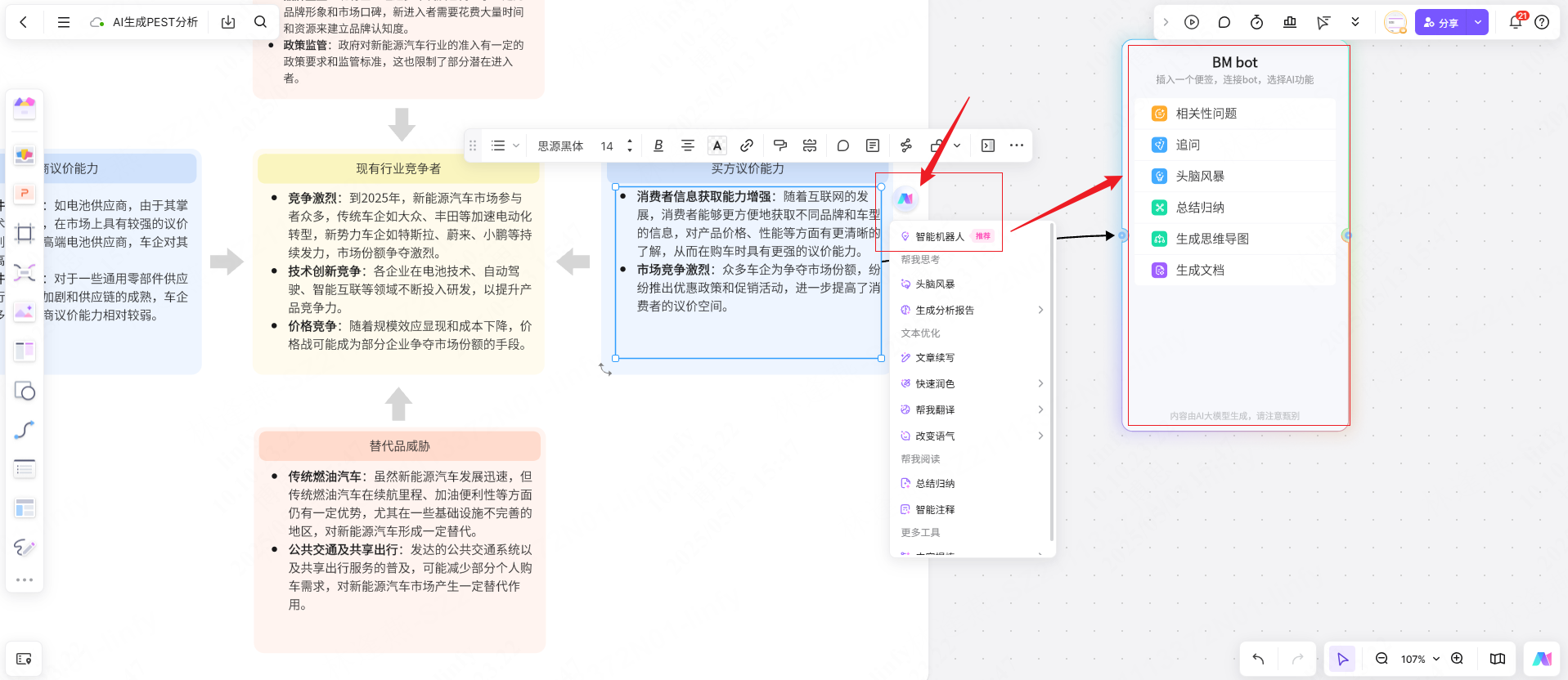 波特五力模型AI生成，立即体验
