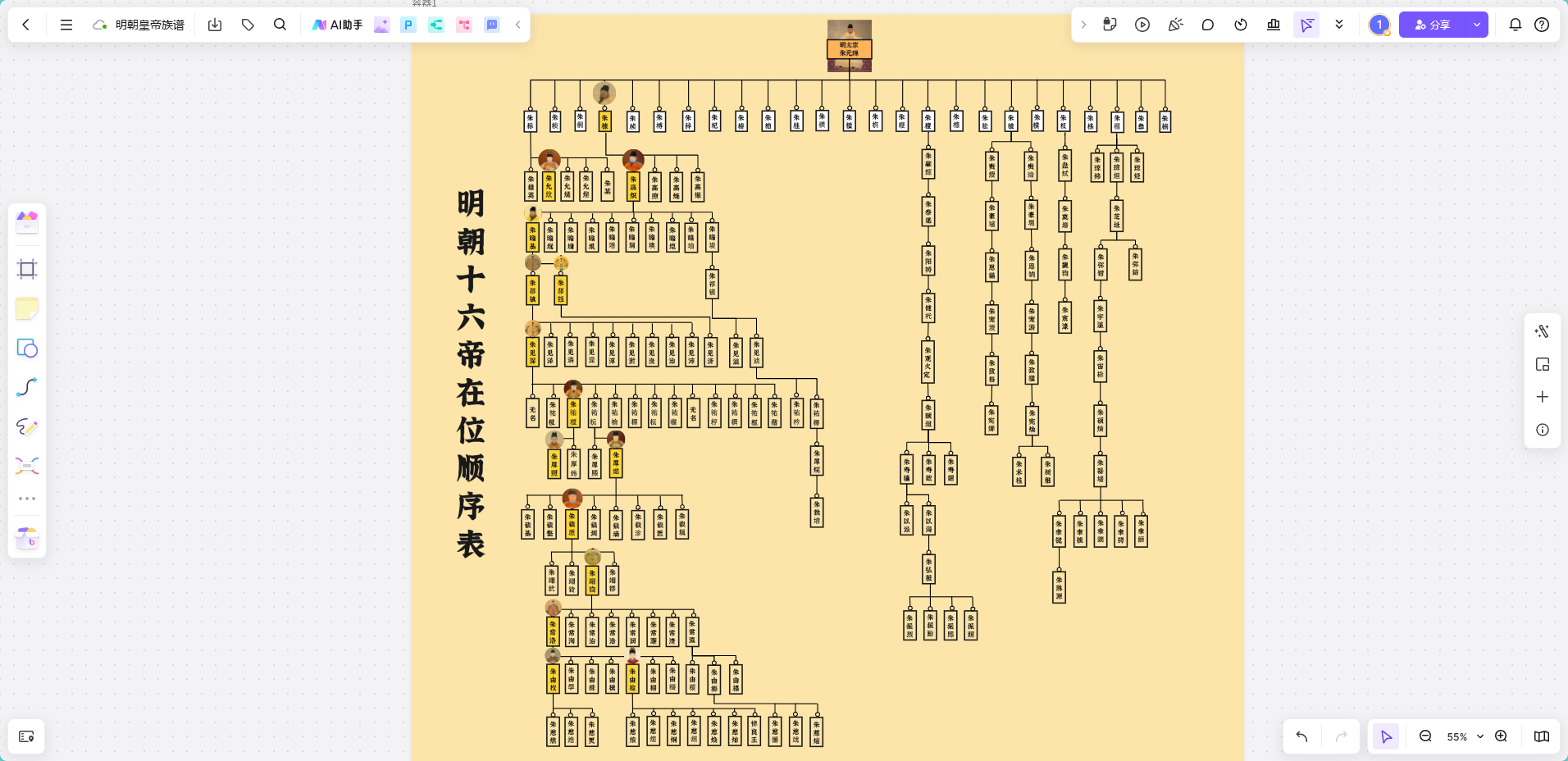 明朝十六帝在位顺序表