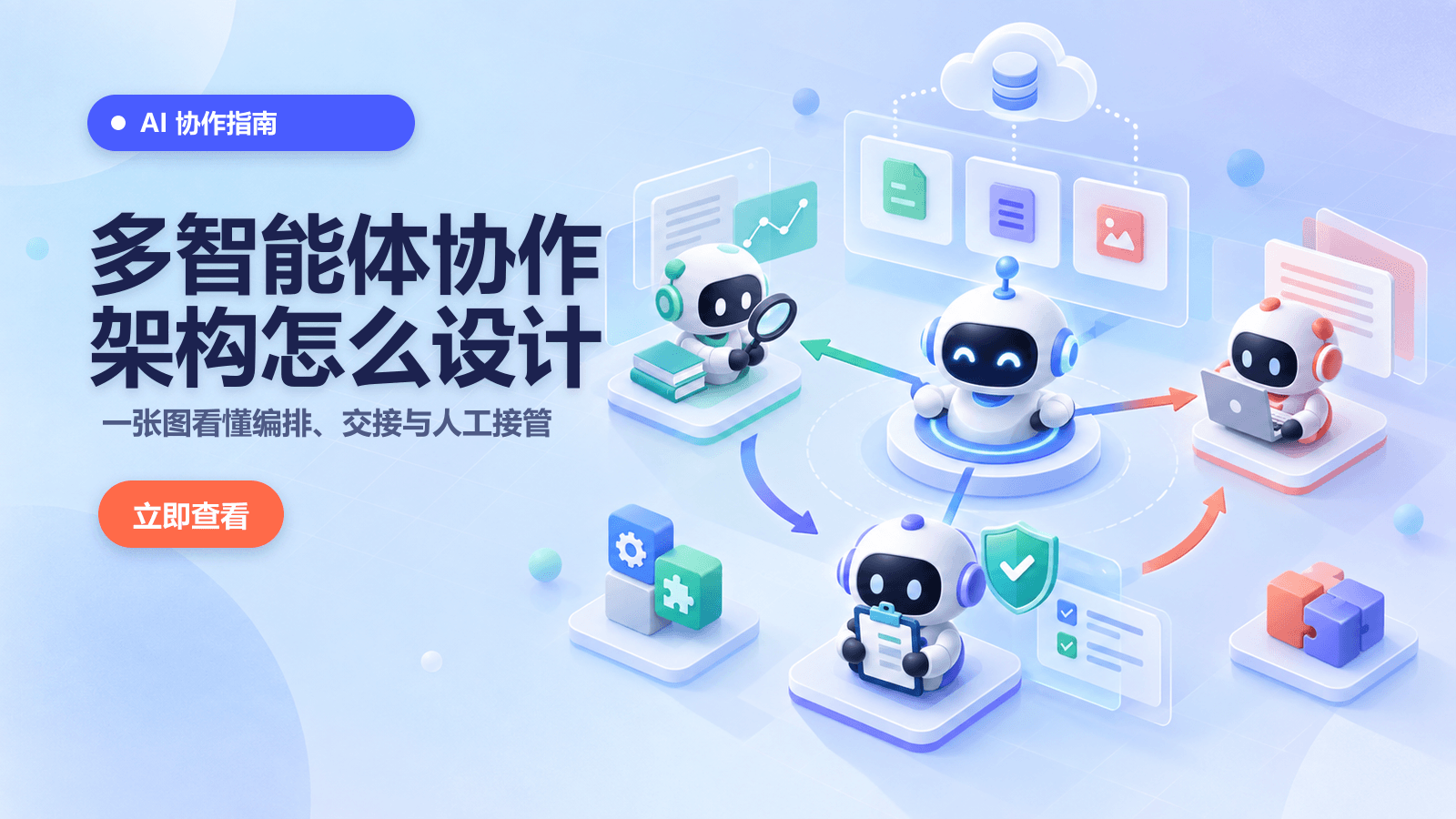 多智能体协作架构怎么设计？一张图看懂编排、交接与人工接管