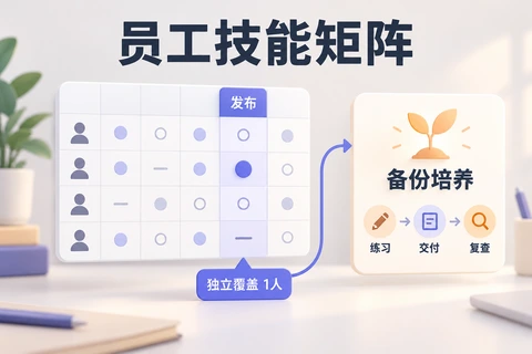 员工技能矩阵怎么做？用熟练度和备份覆盖制定培养计划