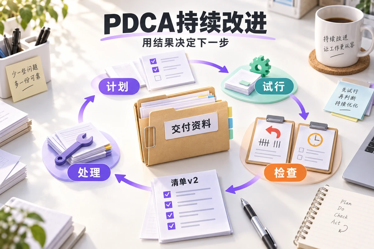 交付资料从反复补件进入小范围清单试行,再依据退回和核查负担决定下一步